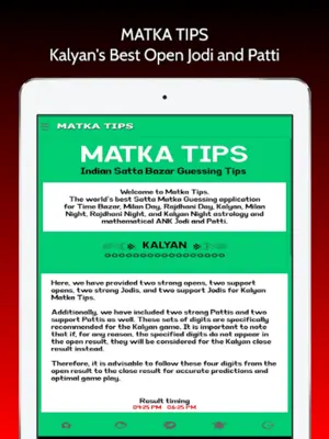 Matka Tips Satta Kalyan App android App screenshot 4